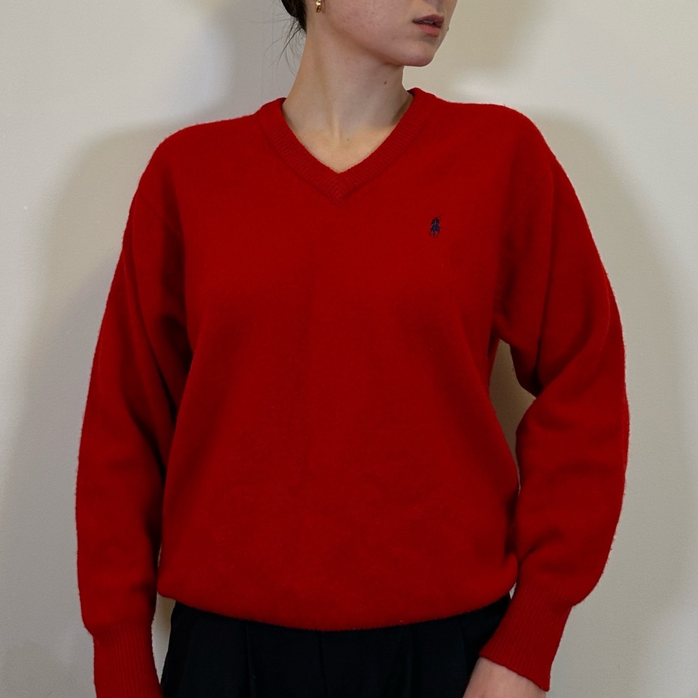 Red Vintage Ralph Lauren Wool Sweater